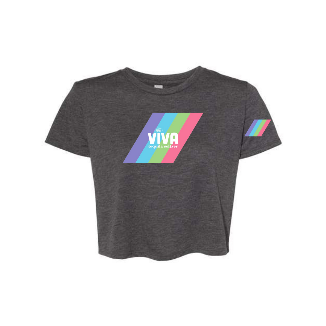 Viva Woman's Crop Top Grey Tequila Seltzer