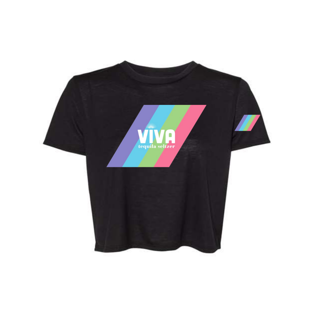 Viva Woman's Crop Top Black Tequila Seltzer