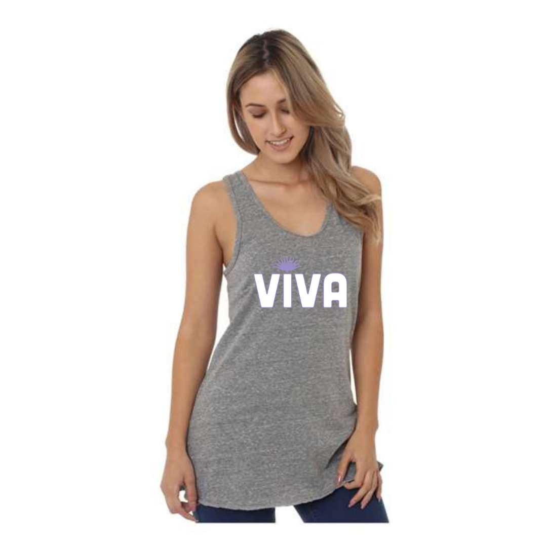 Viva Womens Grey Triblend Tank Top