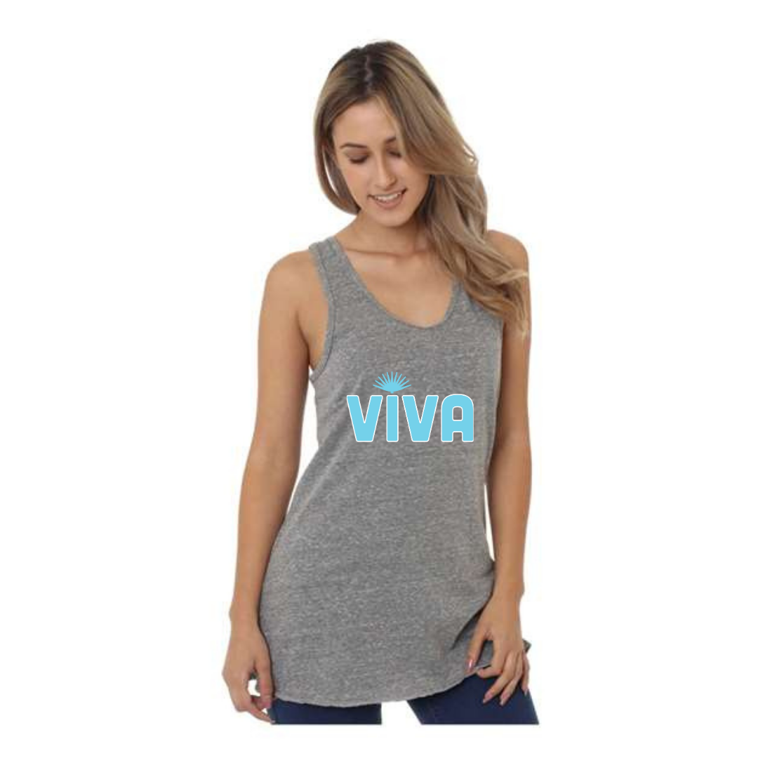 Viva Womens Grey Triblend Tank Top