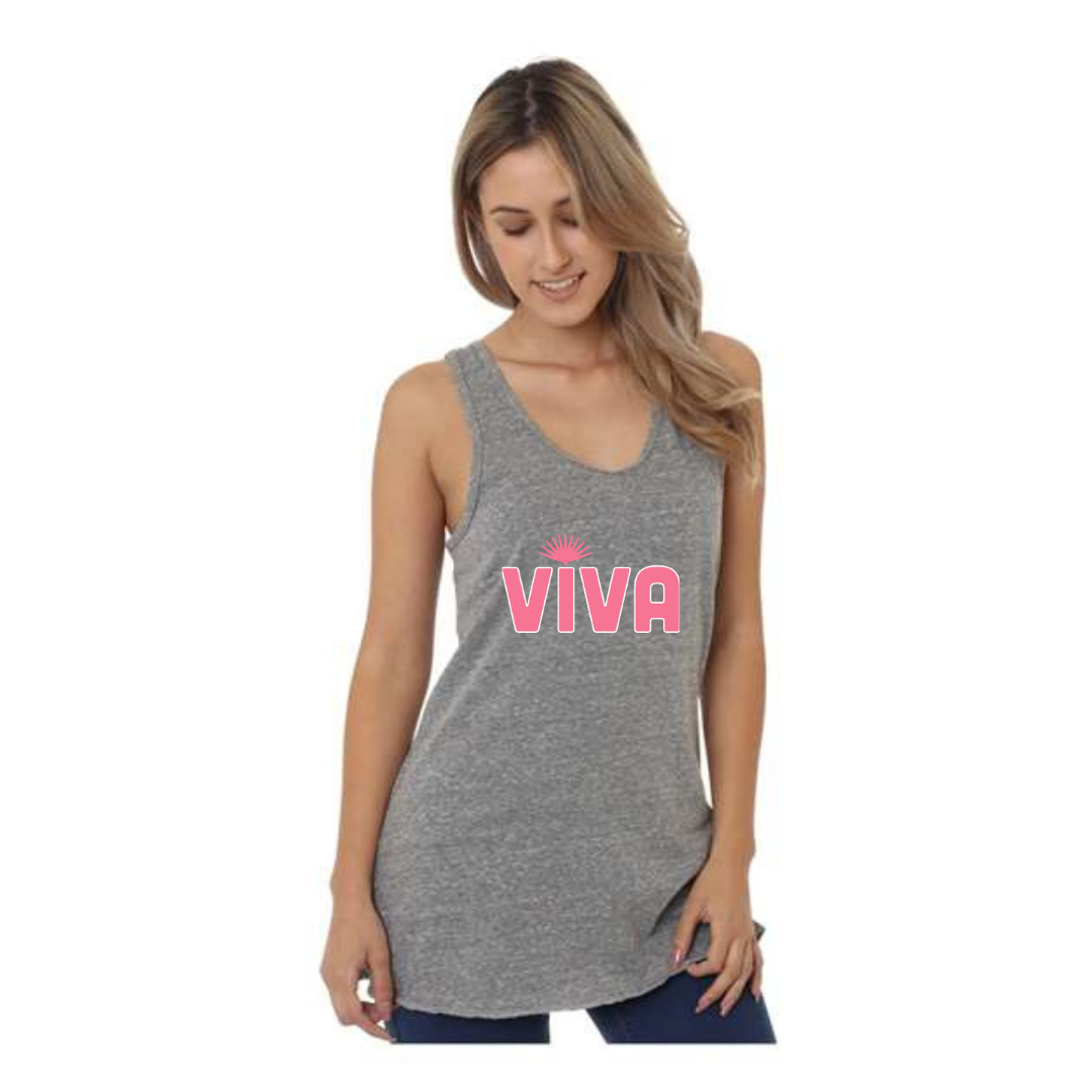 Viva Womens Grey Triblend Tank Top
