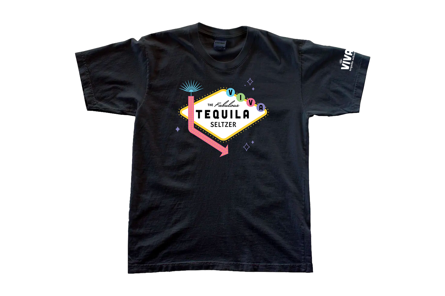 Viva Vegas Mens Black T Shirt