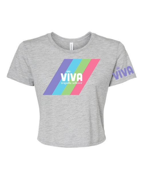 Viva Woman's Crop Top Athletic Heather Tequila Seltzer
