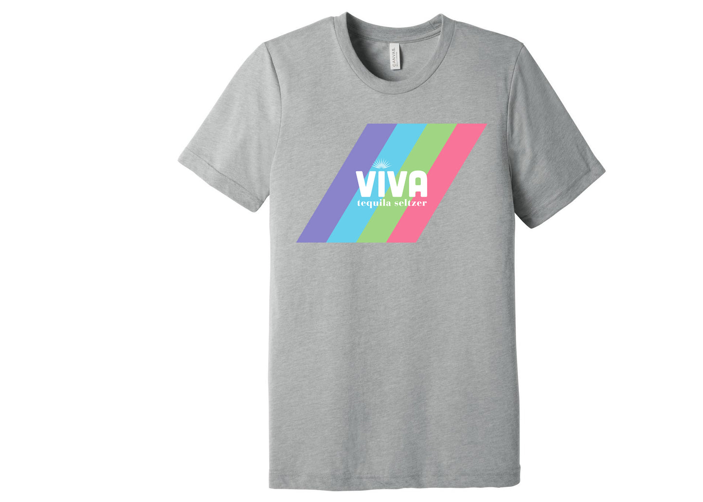 Viva Mens Athletic Heather 4 Color Logo